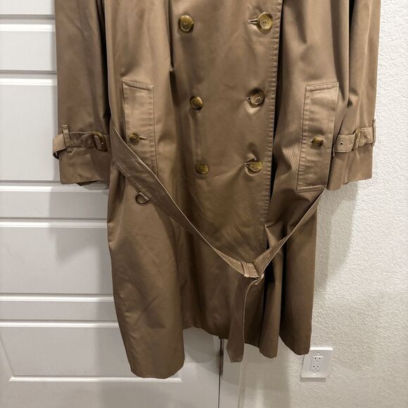 Burberry London Trench coat Nova Check Vintage Woman 44 US Liner Double Breasted - Picture 2 of 16